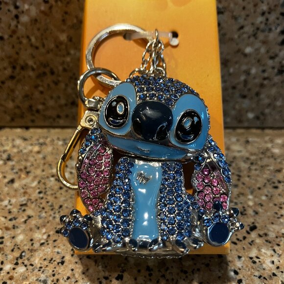 Disney Stitch Bag Clip Other - Disney Stitch Bling Rhinestone Bag Clip Keychain !! NIB!!!
